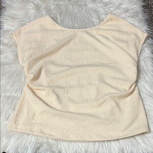 Astr Cream Textured Top
